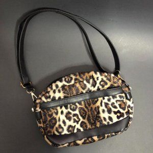 Cute y2k leopard print fuzzy bag